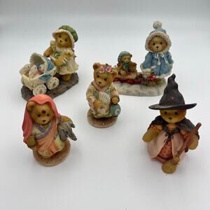 Cherished Teddies Lot Of 5 Vintage 90's Era Various Characters